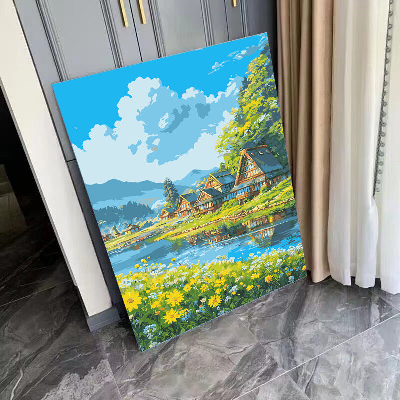 [30x40] Paint By Number Painting By Numbers Kit DIY Digital Oil Lukisan Canvas Scenery 3