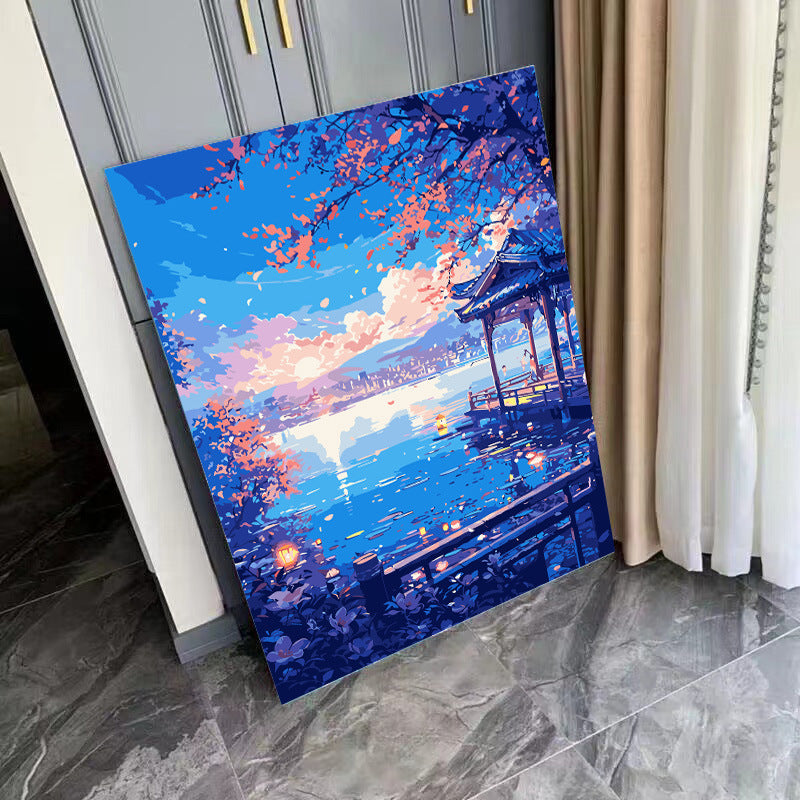 [30x40] Paint By Number Painting By Numbers Kit DIY Digital Oil Lukisan Canvas Scenery 3