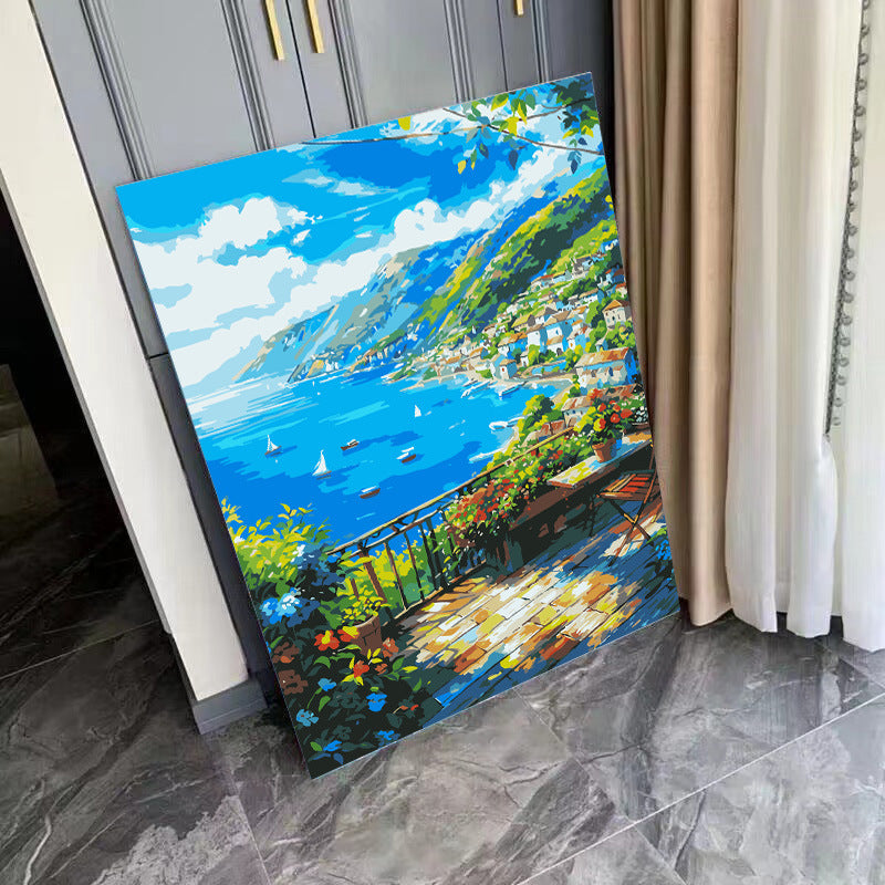 [30x40] Paint By Number Painting By Numbers Kit DIY Digital Oil Lukisan Canvas Scenery 3