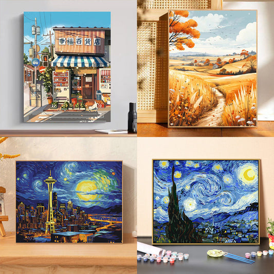 [30x40] Paint By Number Painting By Numbers Kit DIY Digital Oil Lukisan Canvas Scenery 2