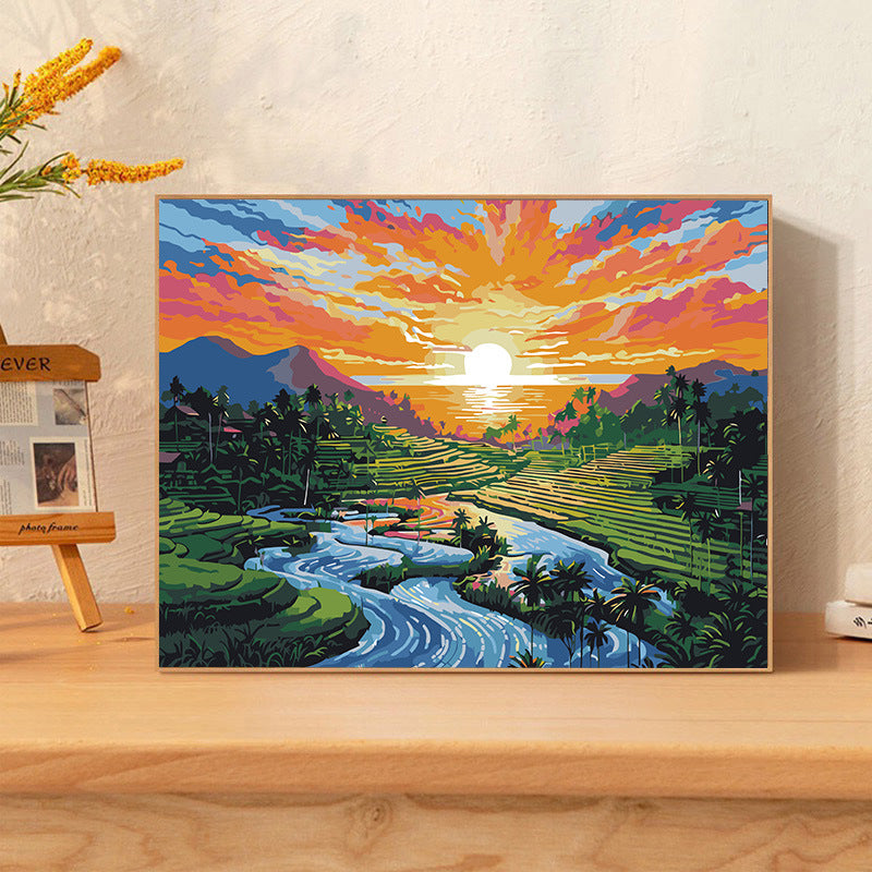 [30x40] Paint By Number Painting By Numbers Kit DIY Digital Oil Lukisan Canvas Scenery 3