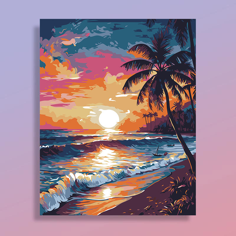[30x40] Paint By Number Painting By Numbers Kit DIY Digital Oil Lukisan Canvas Scenery 3