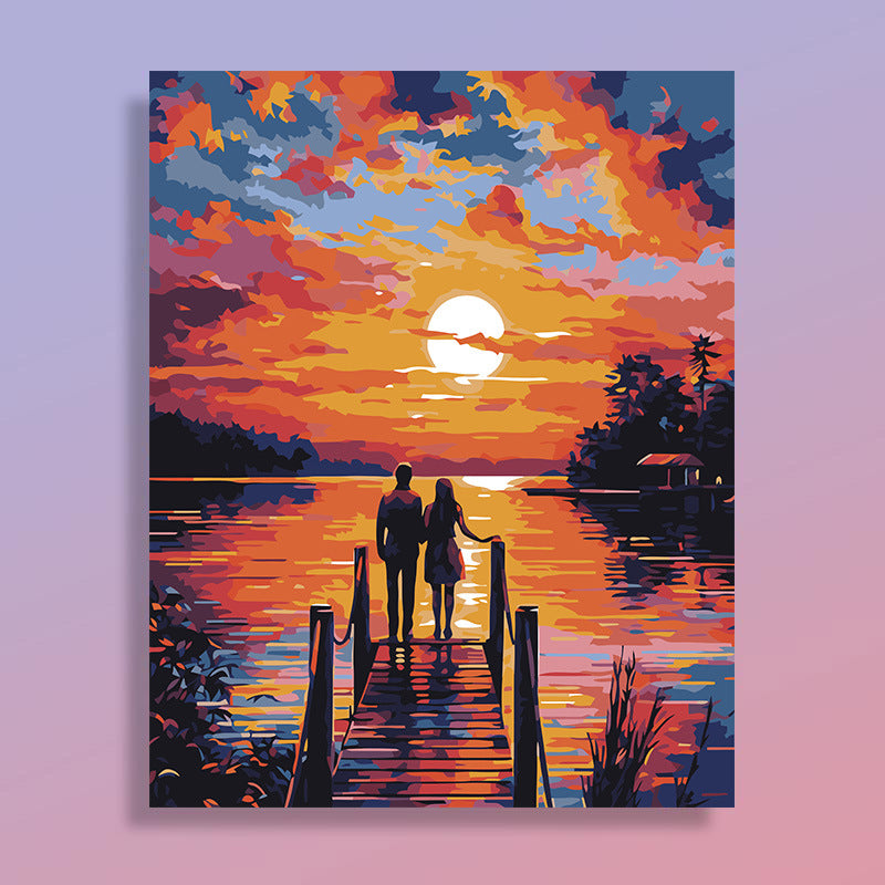 [30x40] Paint By Number Painting By Numbers Kit DIY Digital Oil Lukisan Canvas Scenery 3