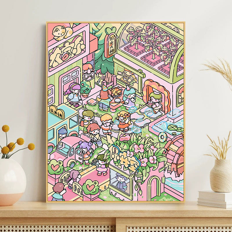 [30x40] Paint By Number Painting By Numbers Kit DIY Digital Oil Lukisan Canvas Karakter 2