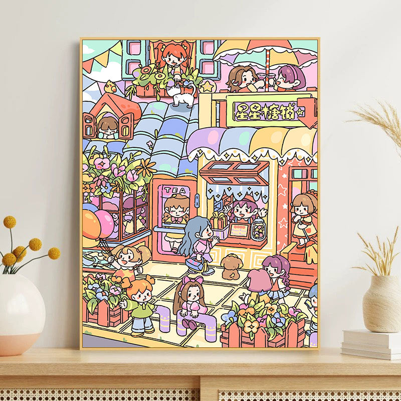 [30x40] Paint By Number Painting By Numbers Kit DIY Digital Oil Lukisan Canvas Karakter 2