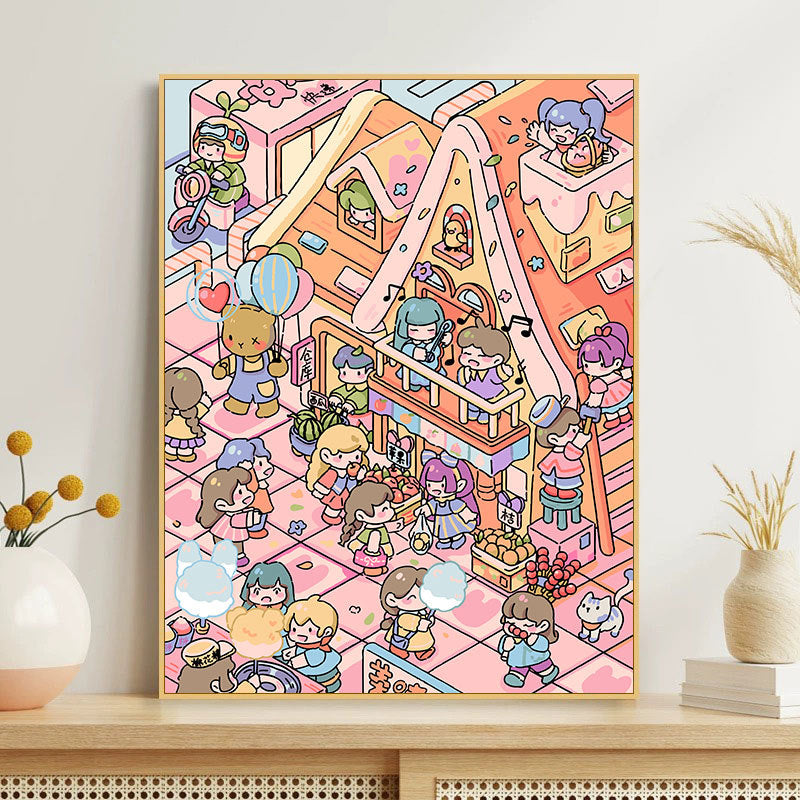 [30x40] Paint By Number Painting By Numbers Kit DIY Digital Oil Lukisan Canvas Karakter 2