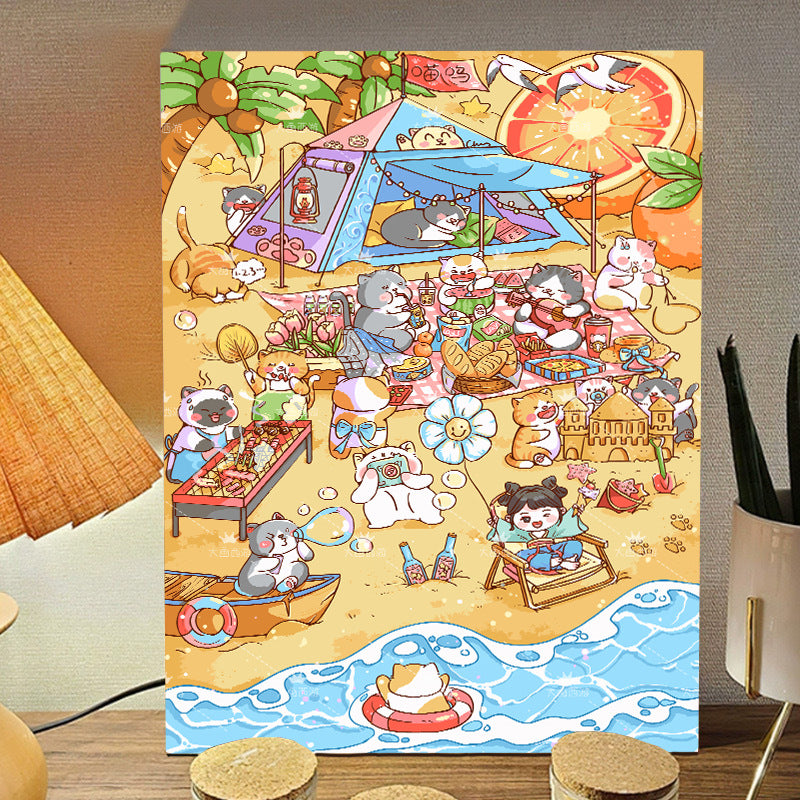 [30x40] Paint By Number Painting By Numbers Kit DIY Digital Oil Lukisan Canvas Karakter 2