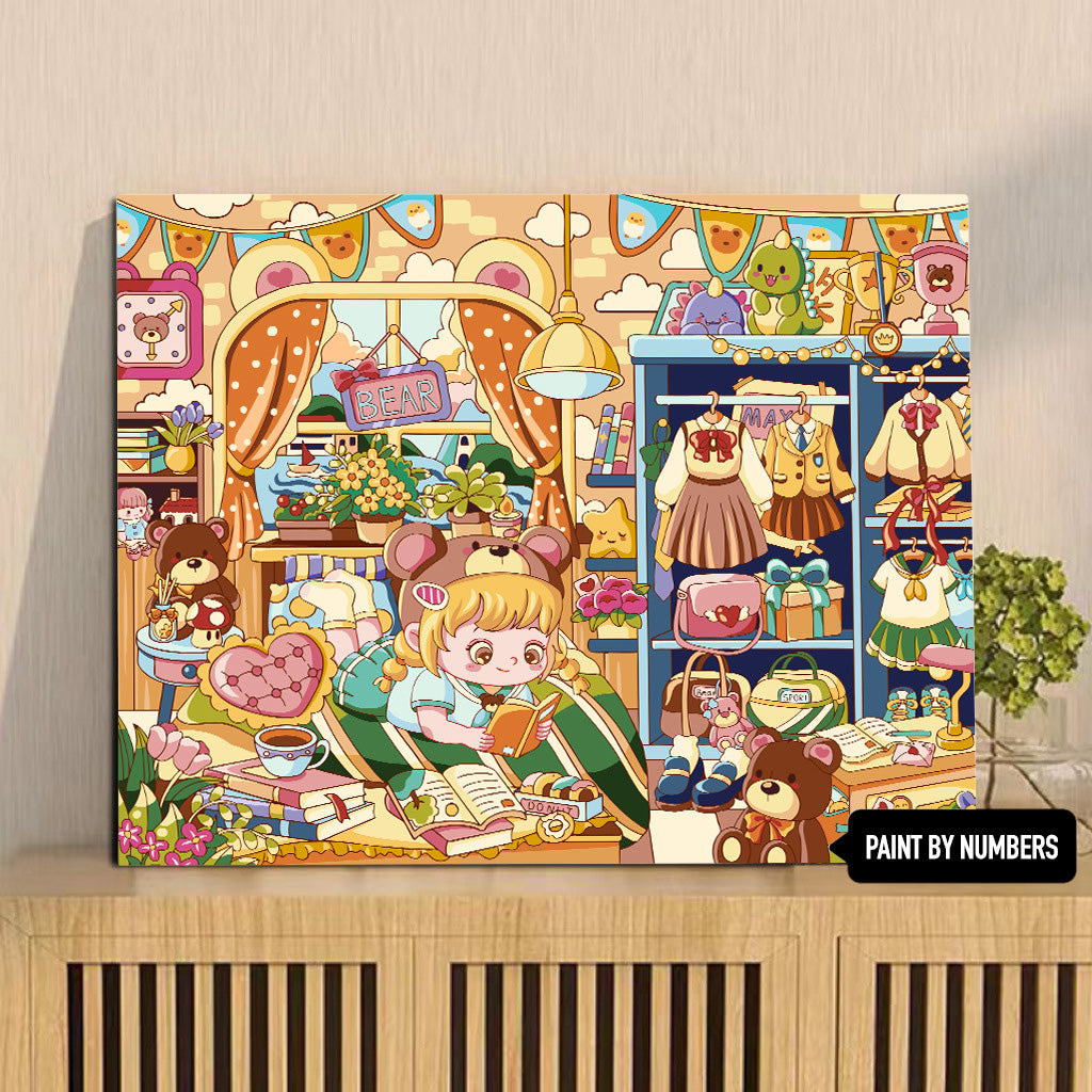 [30x40] Paint By Number Painting By Numbers Kit DIY Digital Oil Lukisan Canvas Karakter 2