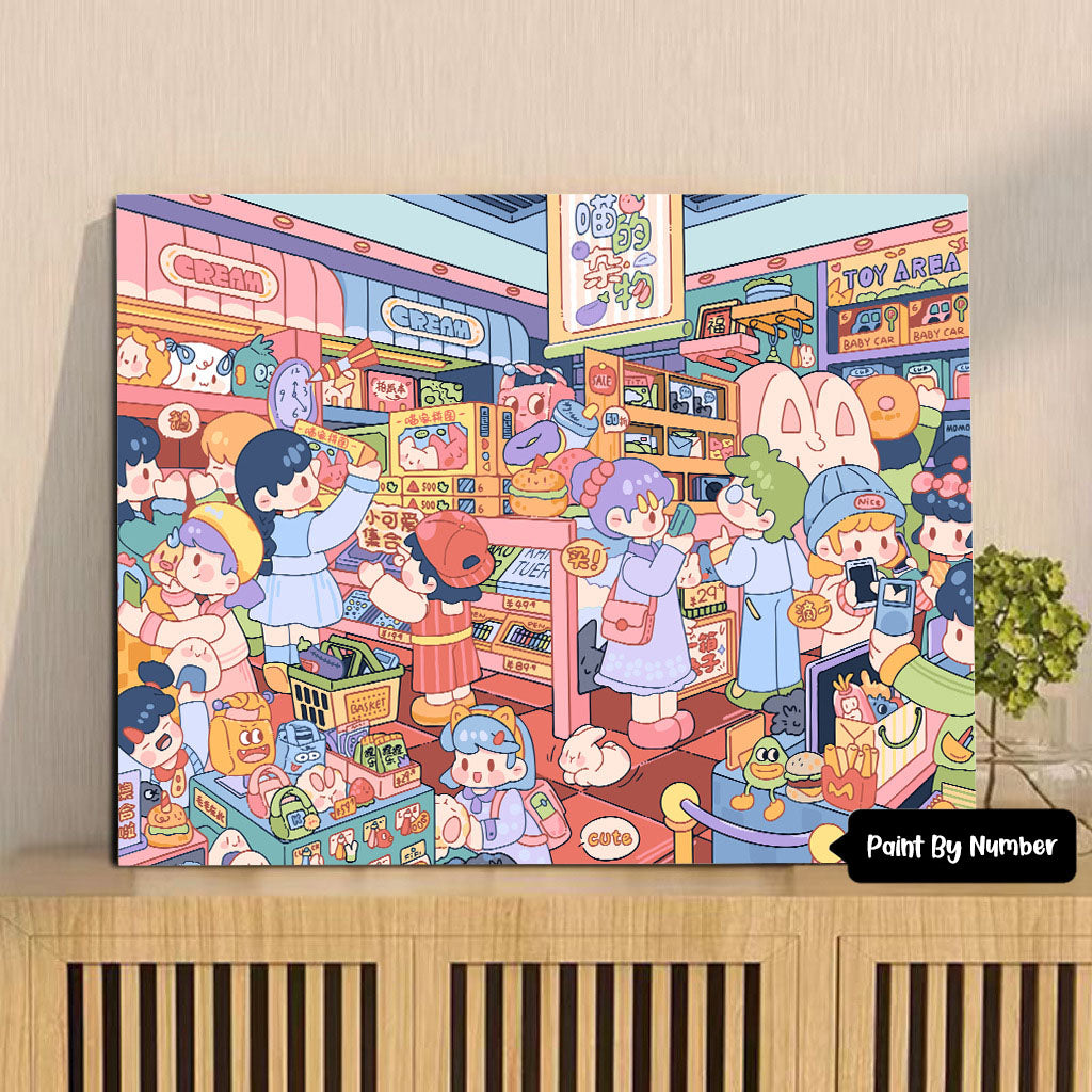[30x40] Paint By Number Painting By Numbers Kit DIY Digital Oil Lukisan Canvas Karakter