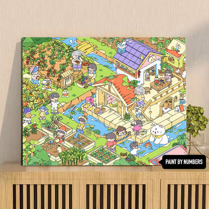 [30x40] Paint By Number Painting By Numbers Kit DIY Digital Oil Lukisan Canvas Karakter 2