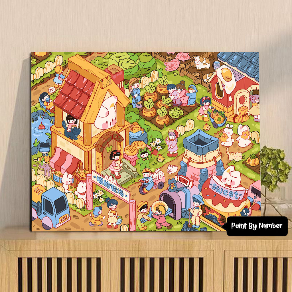 [30x40] Paint By Number Painting By Numbers Kit DIY Digital Oil Lukisan Canvas Karakter