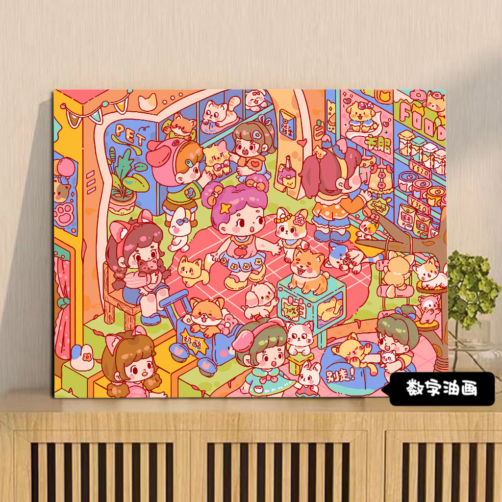 [30x40] Paint By Number Painting By Numbers Kit DIY Digital Oil Lukisan Canvas Karakter