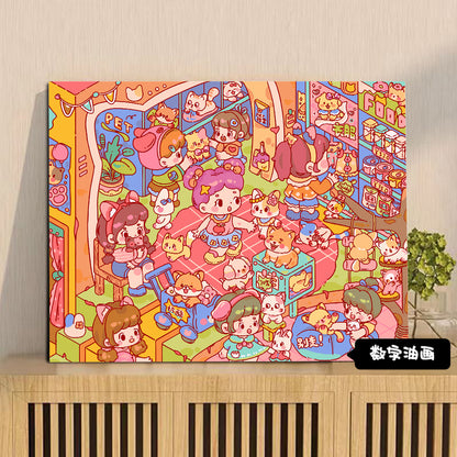 [30x40] Paint By Number Painting By Numbers Kit DIY Digital Oil Lukisan Canvas Karakter
