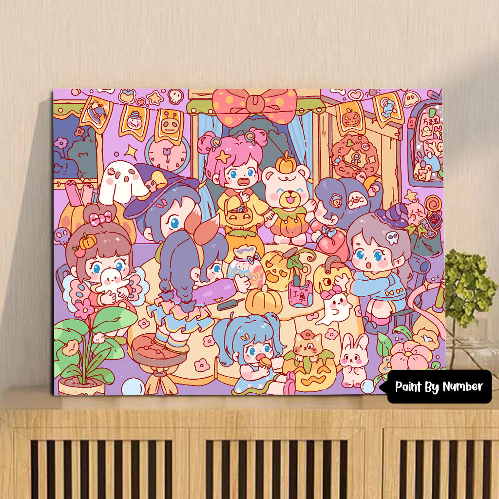 [30x40] Paint By Number Painting By Numbers Kit DIY Digital Oil Lukisan Canvas Karakter
