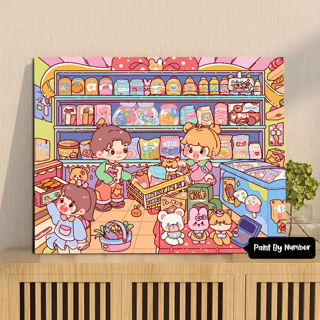 [30x40] Paint By Number Painting By Numbers Kit DIY Digital Oil Lukisan Canvas Karakter