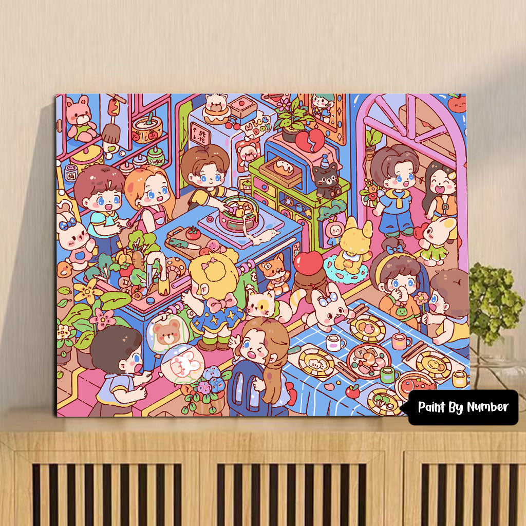 [30x40] Paint By Number Painting By Numbers Kit DIY Digital Oil Lukisan Canvas Karakter