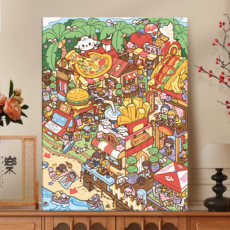 [30x40] Paint By Number Painting By Numbers Kit DIY Digital Oil Lukisan Canvas Karakter 2