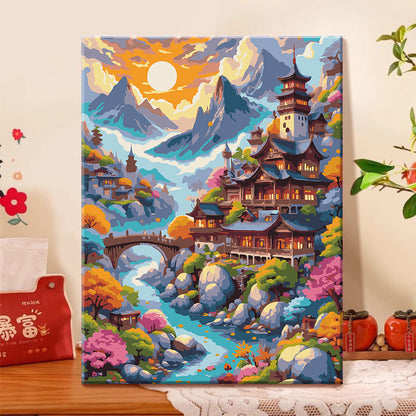 [30x40] Paint By Number Painting By Numbers Kit DIY Digital Oil Lukisan Canvas Scenery 5