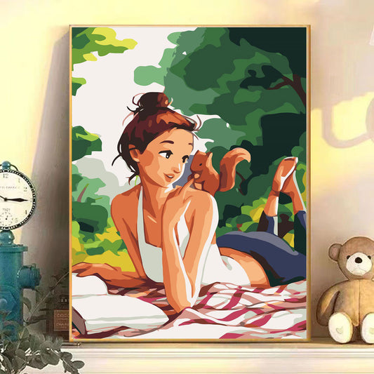 [30x40] Paint By Number Painting By Numbers Kit DIY Digital Oil Lukisan Canvas People