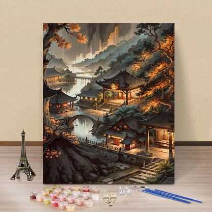 [30x40] Paint By Number Painting By Numbers Kit DIY Digital Oil Lukisan Canvas Scenery 5