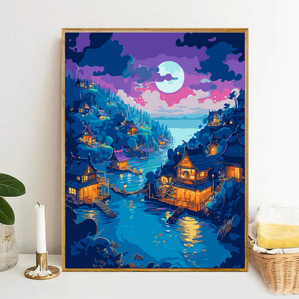 [30x40] Paint By Number Painting By Numbers Kit DIY Digital Oil Lukisan Canvas Scenery 5