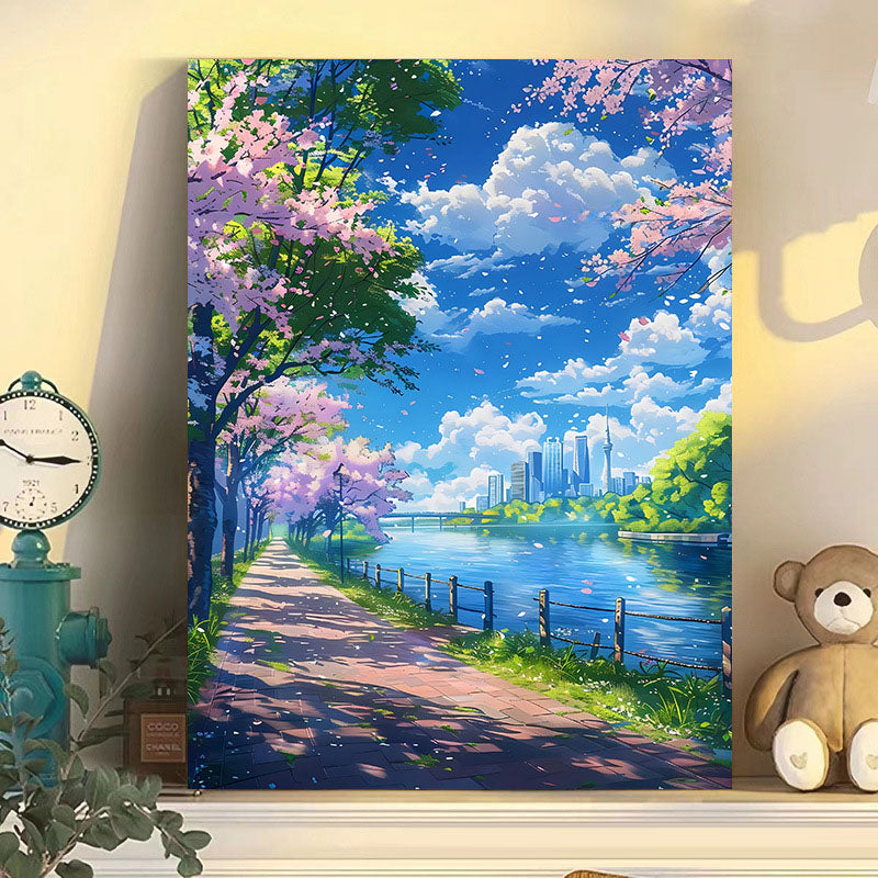 [30x40] Paint By Number Painting By Numbers Kit DIY Digital Oil Lukisan Canvas Scenery 5