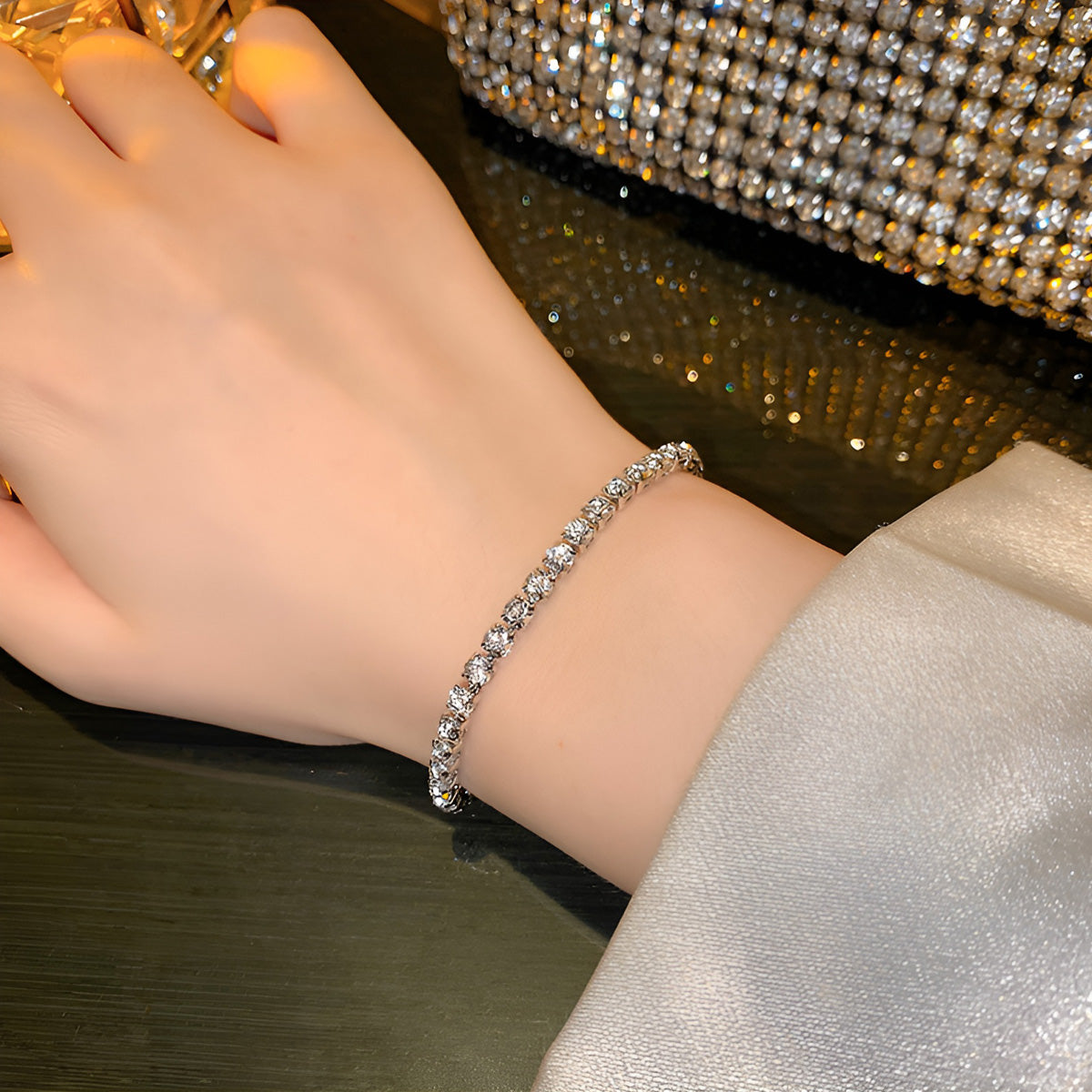 Bracelet Light Luxury Niche Exquisite Super Flash Zircon HXBS0175