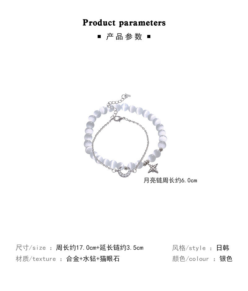 Bracelet Diamond Super Flash Star and Moon HXBS0239