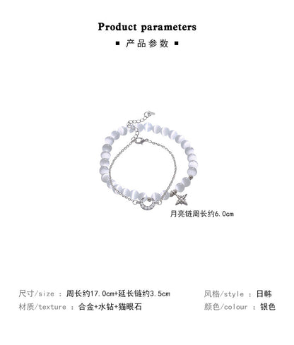 Bracelet Diamond Super Flash Star and Moon HXBS0239