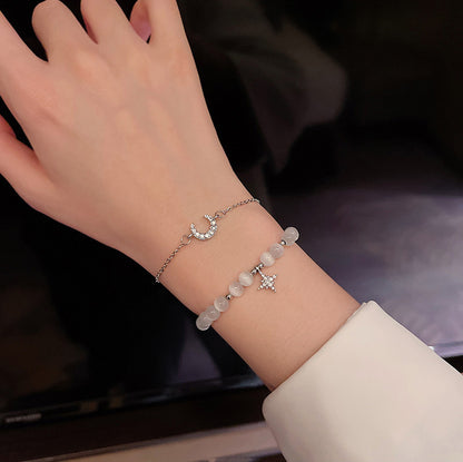 Bracelet Diamond Super Flash Star and Moon HXBS0239