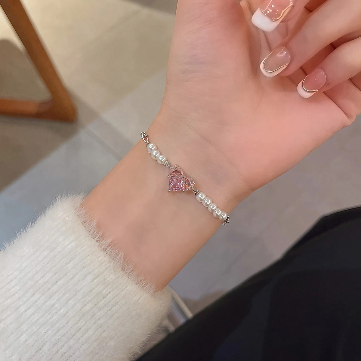 Bracelet Exquisite Pink Zircon Love HXBS0307