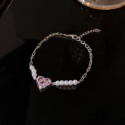 Bracelet Exquisite Pink Zircon Love HXBS0307