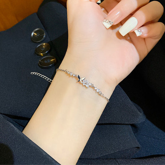 Bracelet Micro Inlaid Zircon Butterfly HXBS0368