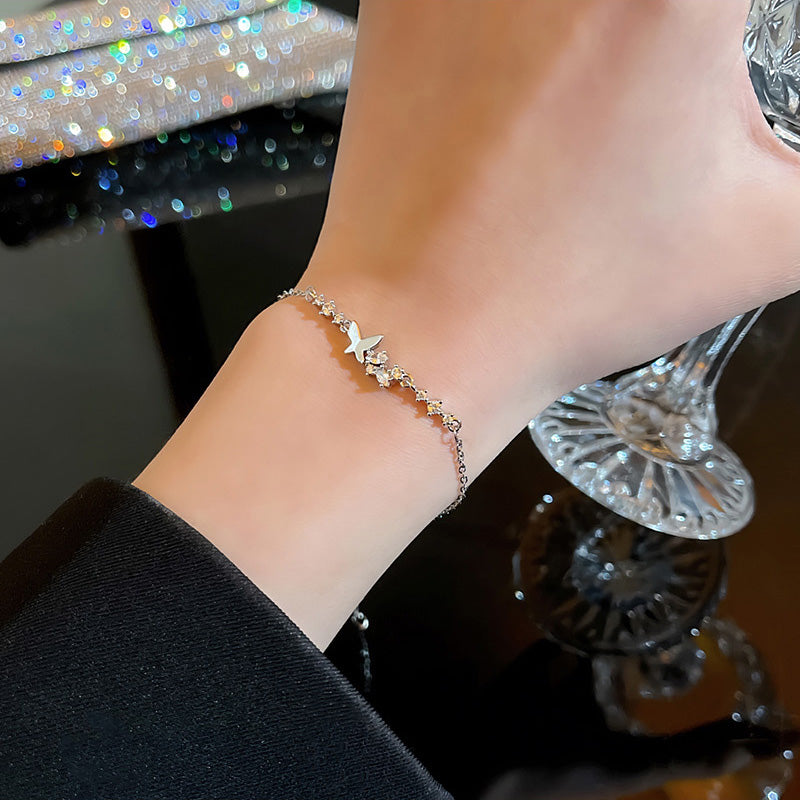 Bracelet Micro Inlaid Zircon Butterfly HXBS0368