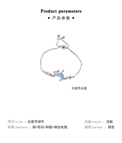 Bracelet Moon Splashing Galaxy Fantasy Blue Star HXBS0391