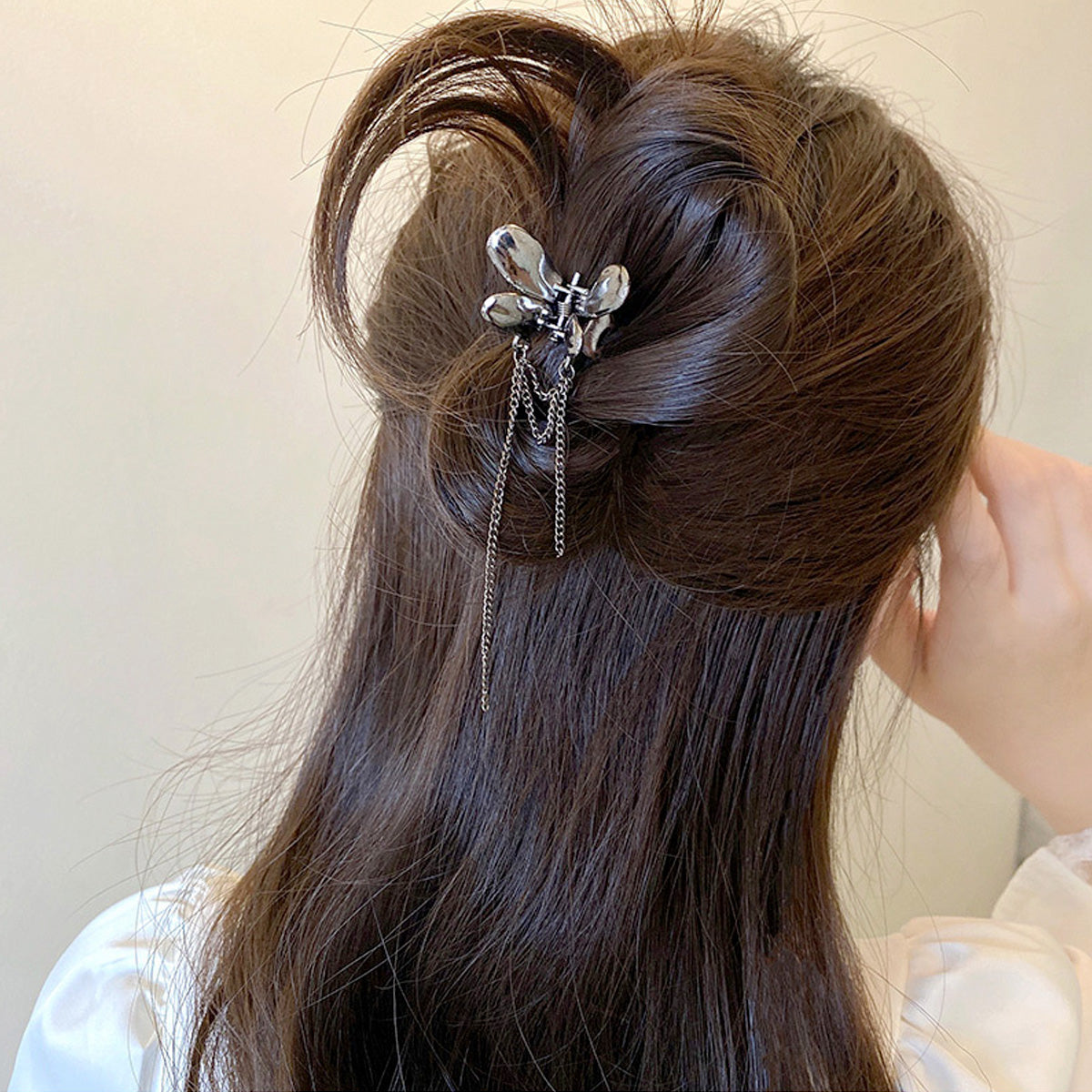 Hair Clip Metal Styled Butterfly Half Tied HXCF1200