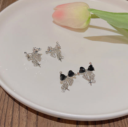 Earring Stud Brilliant Starry Sky Bow HXEA0612