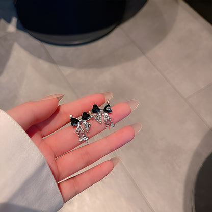 Earring Stud Brilliant Starry Sky Bow HXEA0612