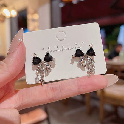 Earring Stud Brilliant Starry Sky Bow HXEA0612