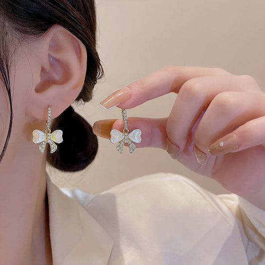 Earring Hoop High End Laser Color Bow HXEA0815