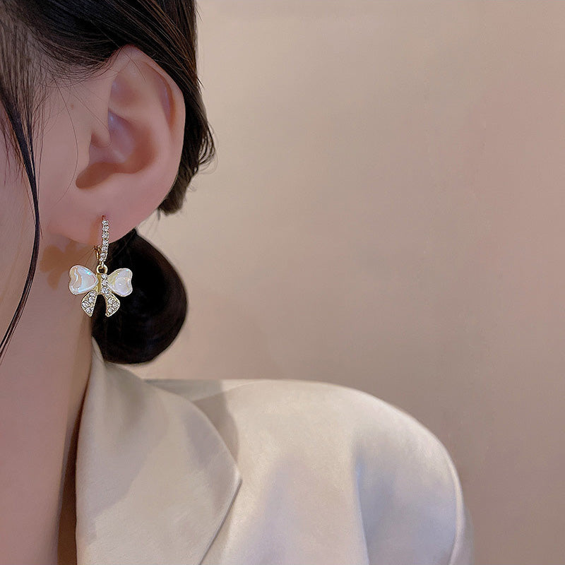 Earring Hoop High End Laser Color Bow HXEA0815