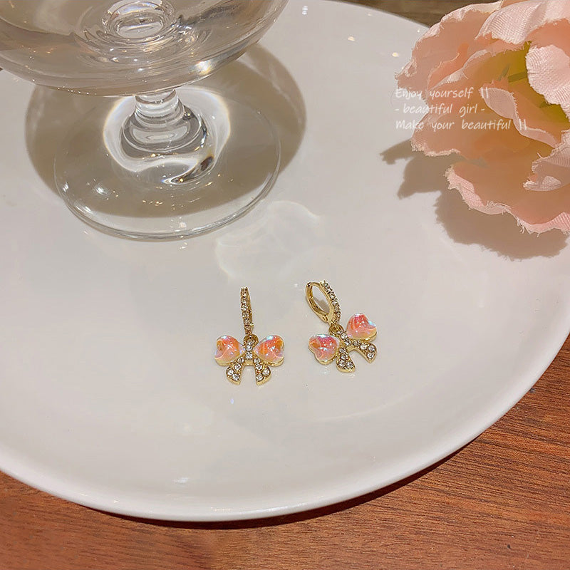 Earring Hoop High End Laser Color Bow HXEA0815