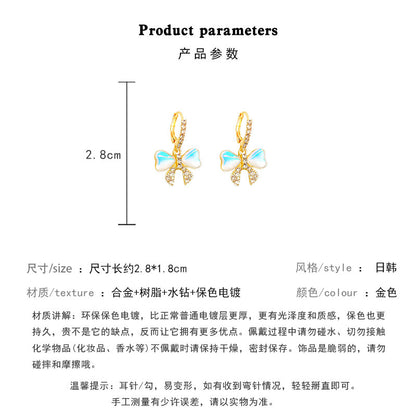 Earring Hoop High End Laser Color Bow HXEA0815