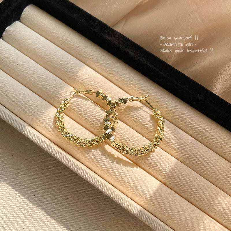 Earring Hoop Light Luxury Niche Exaggerated Circle HXEA1419