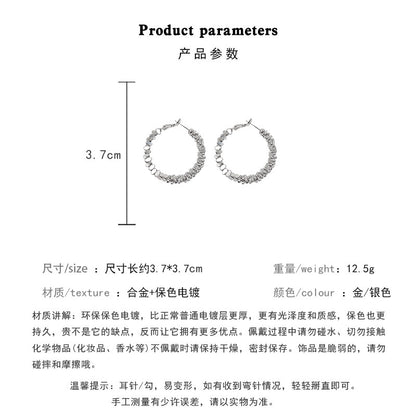 Earring Hoop Light Luxury Niche Exaggerated Circle HXEA1419