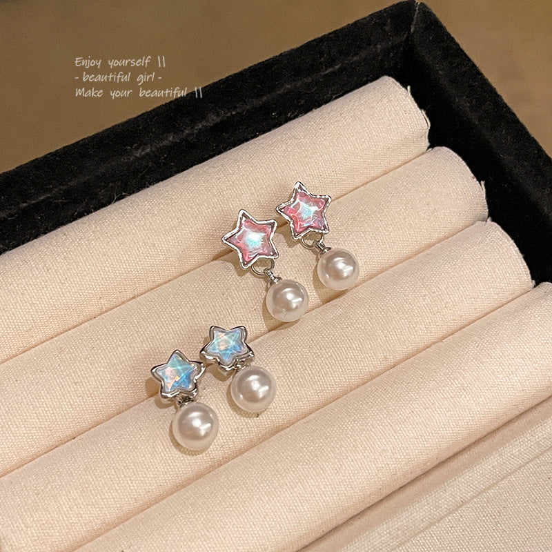 Earring Stud Luxury Niche Gradient Star HXEA1526