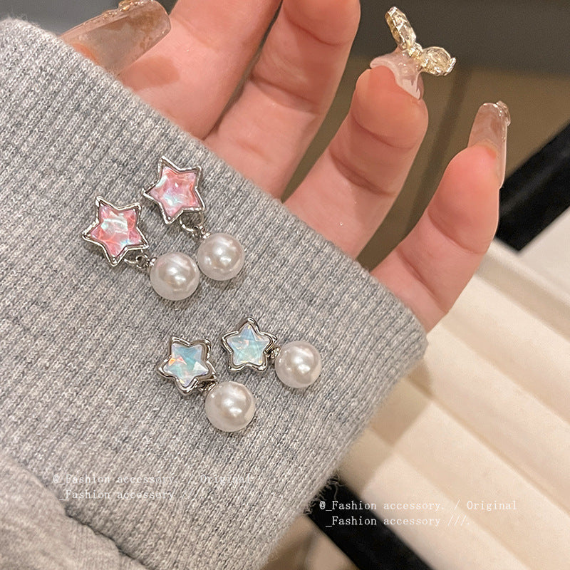 Earring Stud Luxury Niche Gradient Star HXEA1526