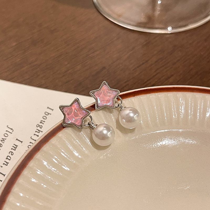 Earring Stud Luxury Niche Gradient Star HXEA1526