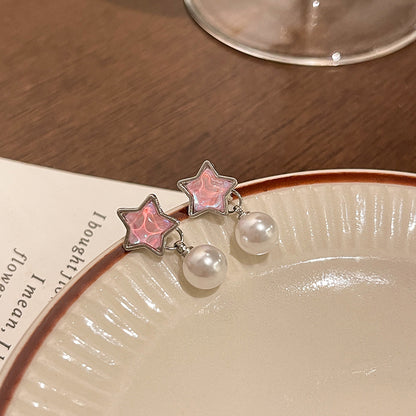 Earring Stud Luxury Niche Gradient Star HXEA1526