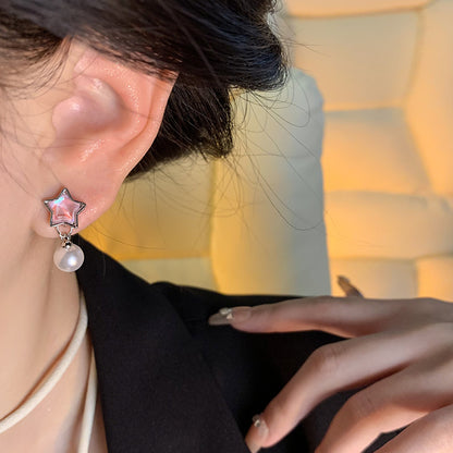 Earring Stud Luxury Niche Gradient Star HXEA1526